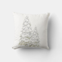 Celebrate Winter Snowy Tree Kopfkissen