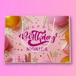 Celebrate with Birthday Girl Gift Bag Große Geschenktüte