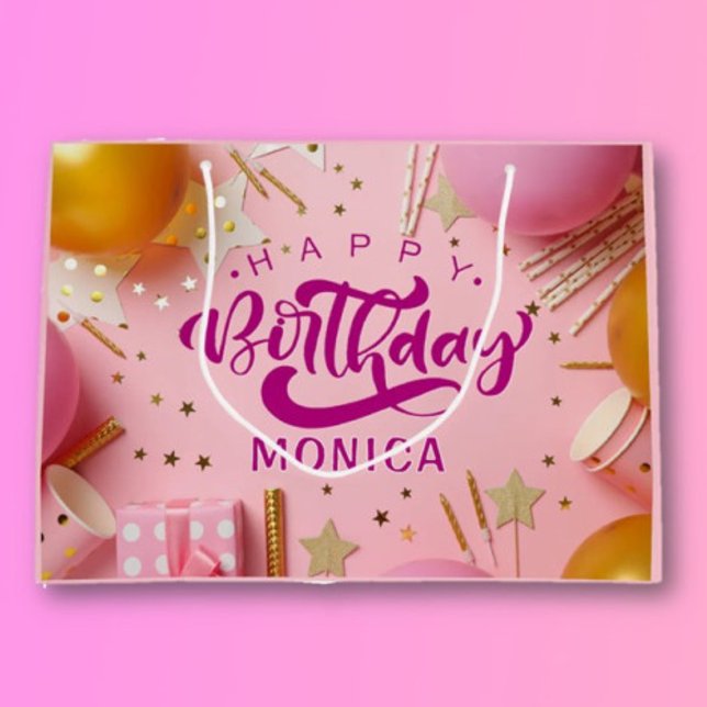 Celebrate with Birthday Girl Gift Bag Große Geschenktüte (Von Creator hochgeladen)