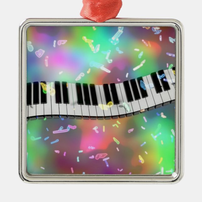 Celebrate with Music Ornament Aus Metall (Vorne)