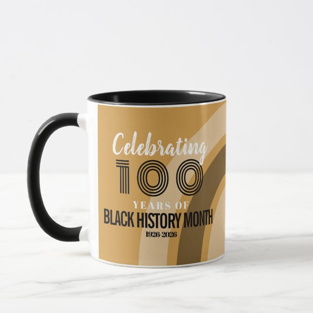 Celebrating 100 Years Of Black History Month Tasse (Links)