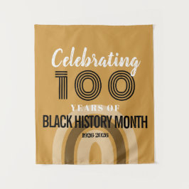 Celebrating 100 Years Of Black History Month Wandteppich
