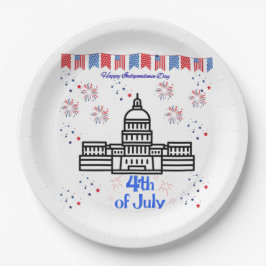 Celebrating 4th of July Pappteller