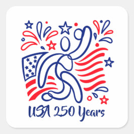 celebrating America’s 250th anniversary Quadratischer Aufkleber