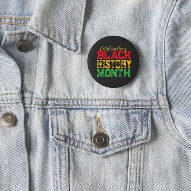Celebrating Black History Month Typography Button (Beispiel)