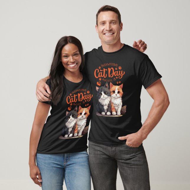 Celebrating International Cat Day T-Shirt (Unisex)