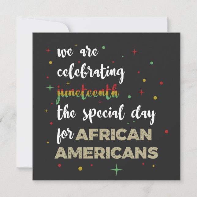 Celebrating Juneteenth Save The Date (Vorderseite)