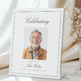 "Celebrating Life of" Photo Funeral Memorial  Sockelschild