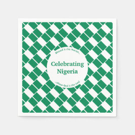 CELEBRATING NIGERIA - nigerianisches Party Serviette