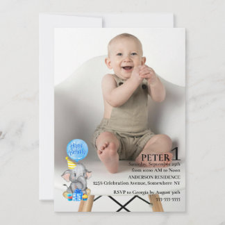  Celebrating Your Baby Boy’s First Birthday Einladung