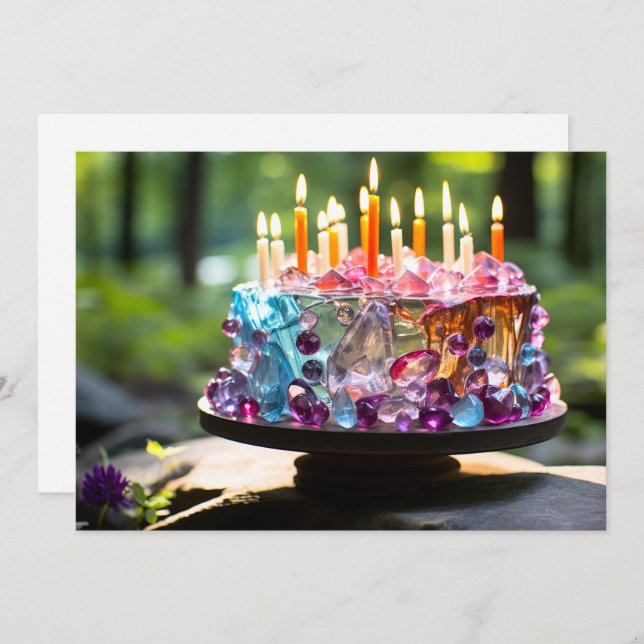 Celebration Cake Feiertagskarte (Vorne/Hinten)