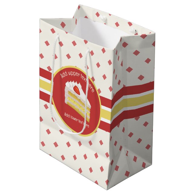 Celebration Cake - Spontanzüge - Party Confetti Mittlere Geschenktüte (Vorderseite Schrägansicht)
