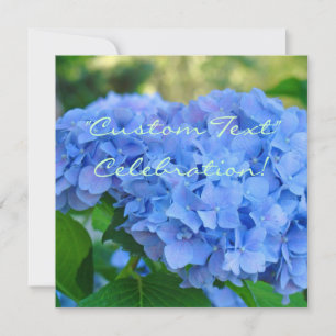 CÉLÉBRATION ! Cartes d'invitation Hortensia Bleu