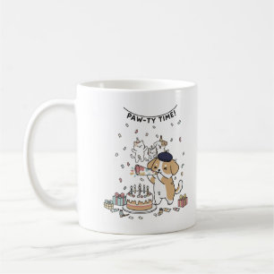 Célébration d'anniversaire de chien mignon Tasse d