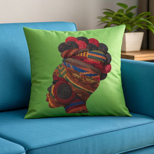 Célébration de femmes noires colorées Coussin jeta