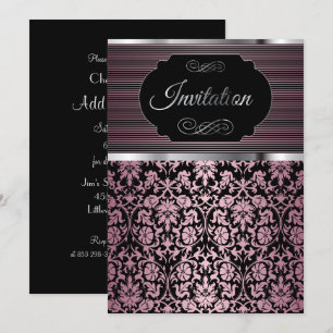 Célébration de la fête Pretty Damask   Invitation
