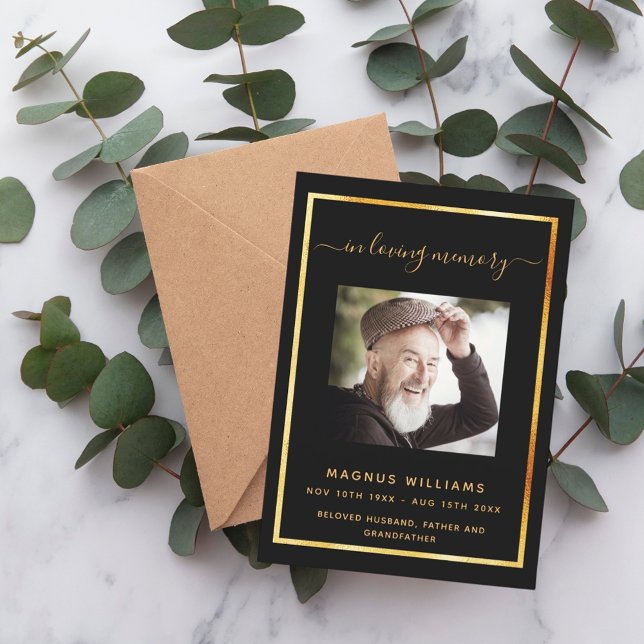 Célébration de la vie funéraire programme photo no (Créateur téléchargé)