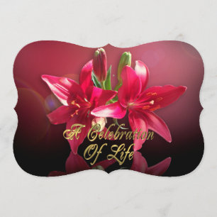 Célébration de la vie Invitation Lily asiatique