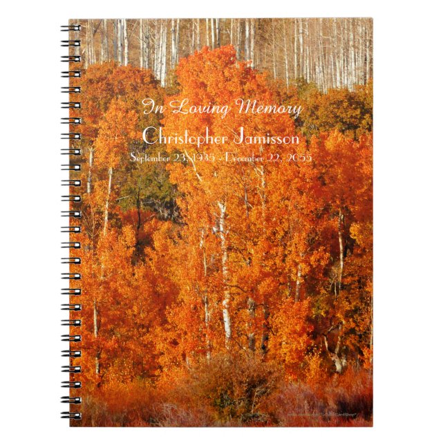 Célébration de la vie Livre d'invité Automne autom (Devant)