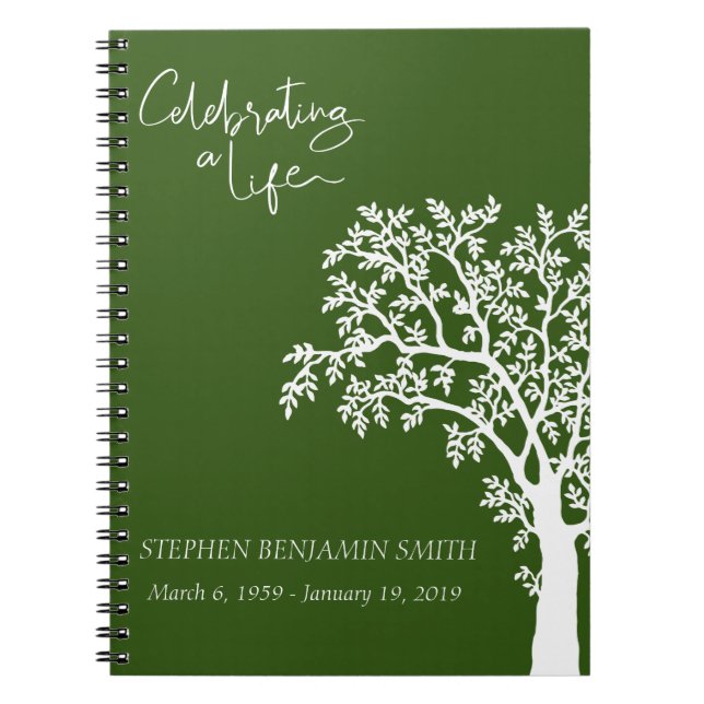 Célébration de la vie White Tree livre d'or (Devant)