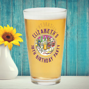 Célébration de l'âge 18e anniversaire de verre