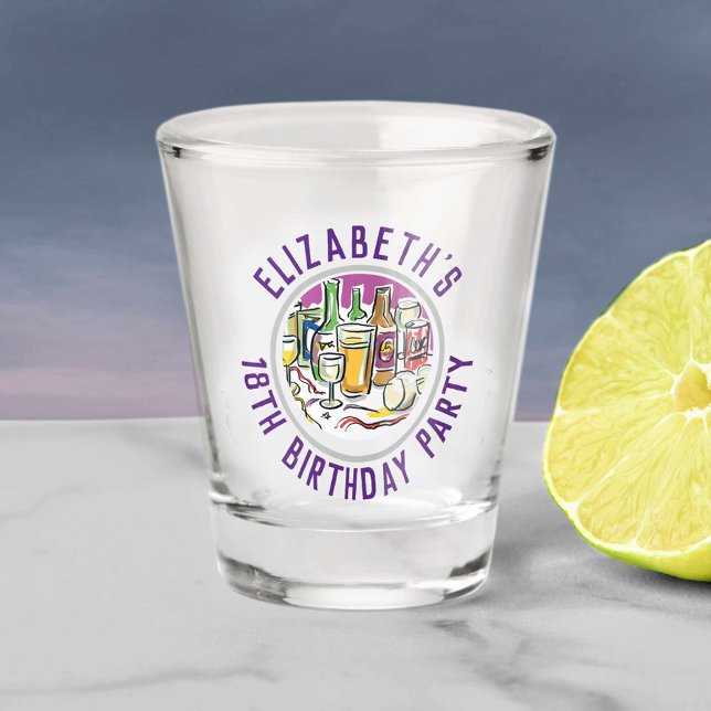 Célébration de l'âge 18e anniversaire verre d'eau (Créateur téléchargé)