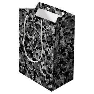 Celebration Dots-19-Black GIFT BAG Mittlere Geschenktüte