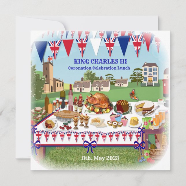 Célébration du couronnement Déjeuner Invitation (Devant)
