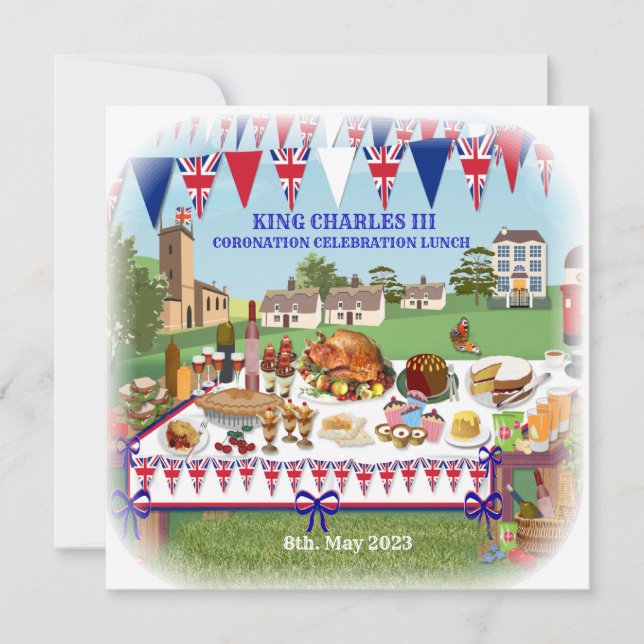 Célébration du couronnement Déjeuner Invitation (Devant)