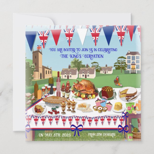 Célébration du couronnement Déjeuner Invitation (Devant)