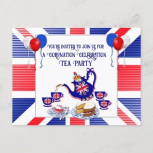 Célébration du couronnement Tea Party Invitation P