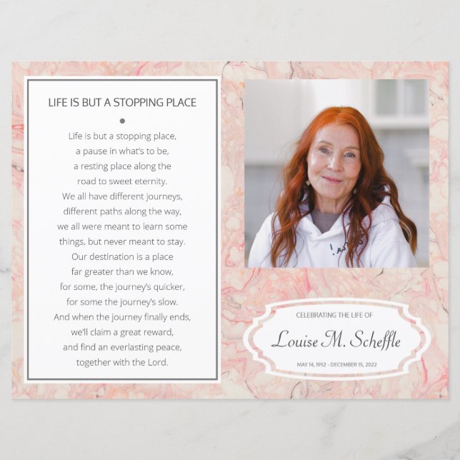 Célébration du marbre rose du programme funéraire  (Devant)