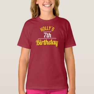 Célébration d'un T-shirt pour le 7e anniversaire