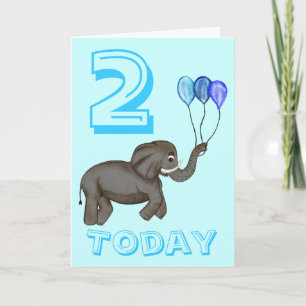 Celebration Elephant (blau) Karte