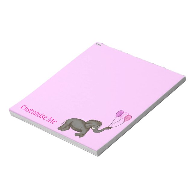Celebration Elephant (Rosa) Notizblock (Rotiert)