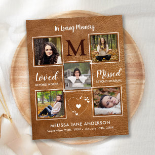 Celebration Life 5 Foto Memorial Vielen Dank Karte