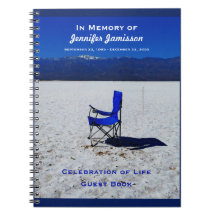 Célébration Livre d'or Chaise Bleue Sable Blanc