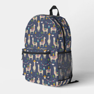 Celebration Llama Pattern Bedruckter Rucksack