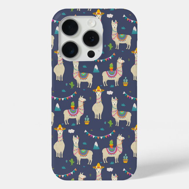 Celebration Llama Pattern Case-Mate iPhone Hülle (Rückseite)