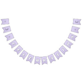 Celebration Niedlich Lavender Lila Funky Letters Wimpelkette