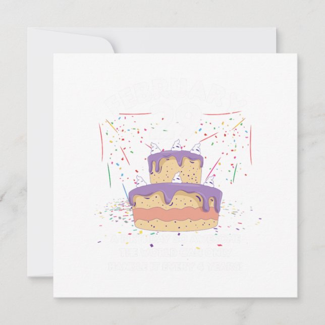 Celebration of Leap Year February 29 Gift Einladung (Vorderseite)