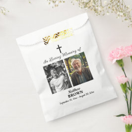 Celebration Of Life 2 Photos Funeral White Geschenktütchen