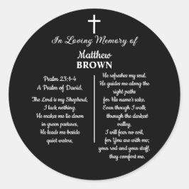 Celebration Of Life Bible Verse Funeral Runder Aufkleber