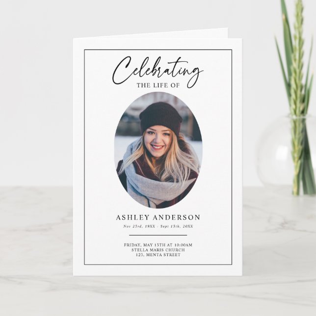 Celebration of Life Funeral Memorial Service Programm (Vorderseite)