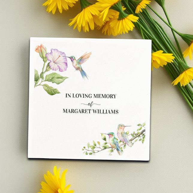 Celebration Of Life Hummingbirds Floral Serviette (Von Creator hochgeladen)