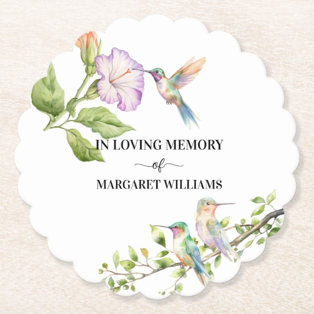 Celebration Of Life Hummingbirds Floral  Untersetzer (Vorderseite)