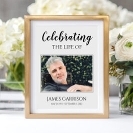 Celebration Of Life with Photo Funeral Poster