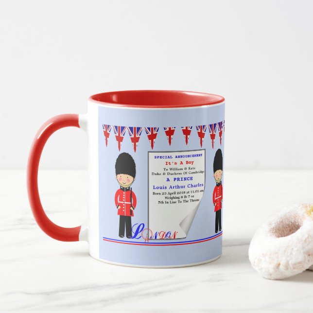 Celebration Royal Baby Prince Louis von Cambridge Tasse (Mit Donut)