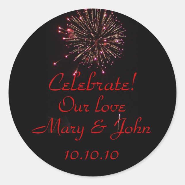 Celebration! Runder Aufkleber (Vorderseite)