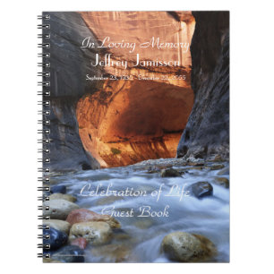 Célébration Vie Livre d'invité carnet Zion Narrows